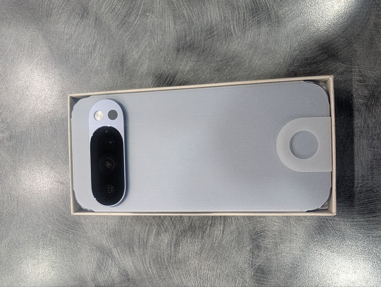 Back of Google Pixel 10 Pro 128GB showing camera array and matte finish