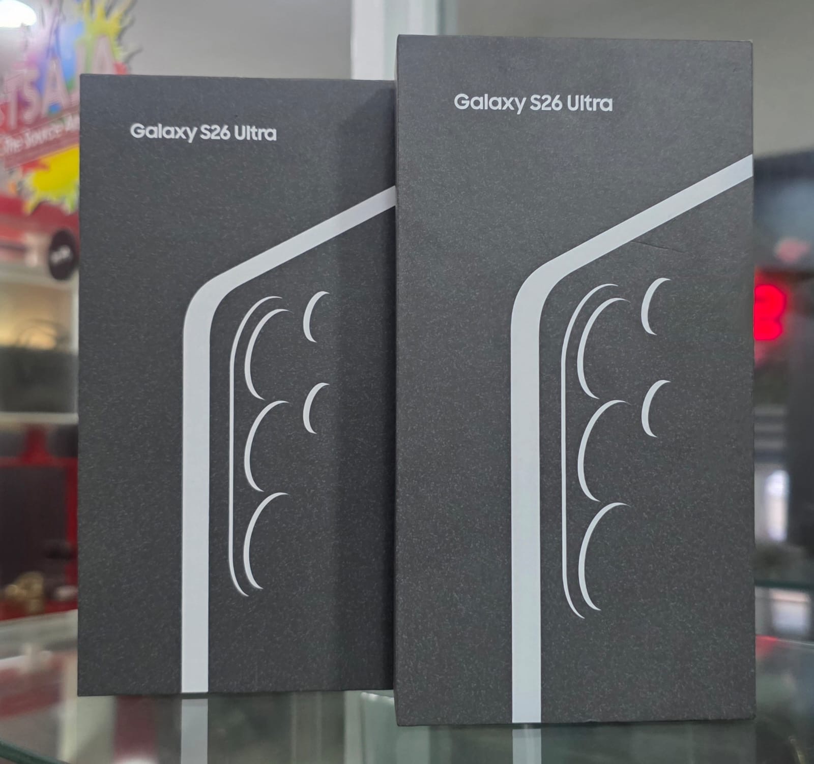 Samsung Galaxy S26 Ultra in-store product photo at The Source Arena JA.