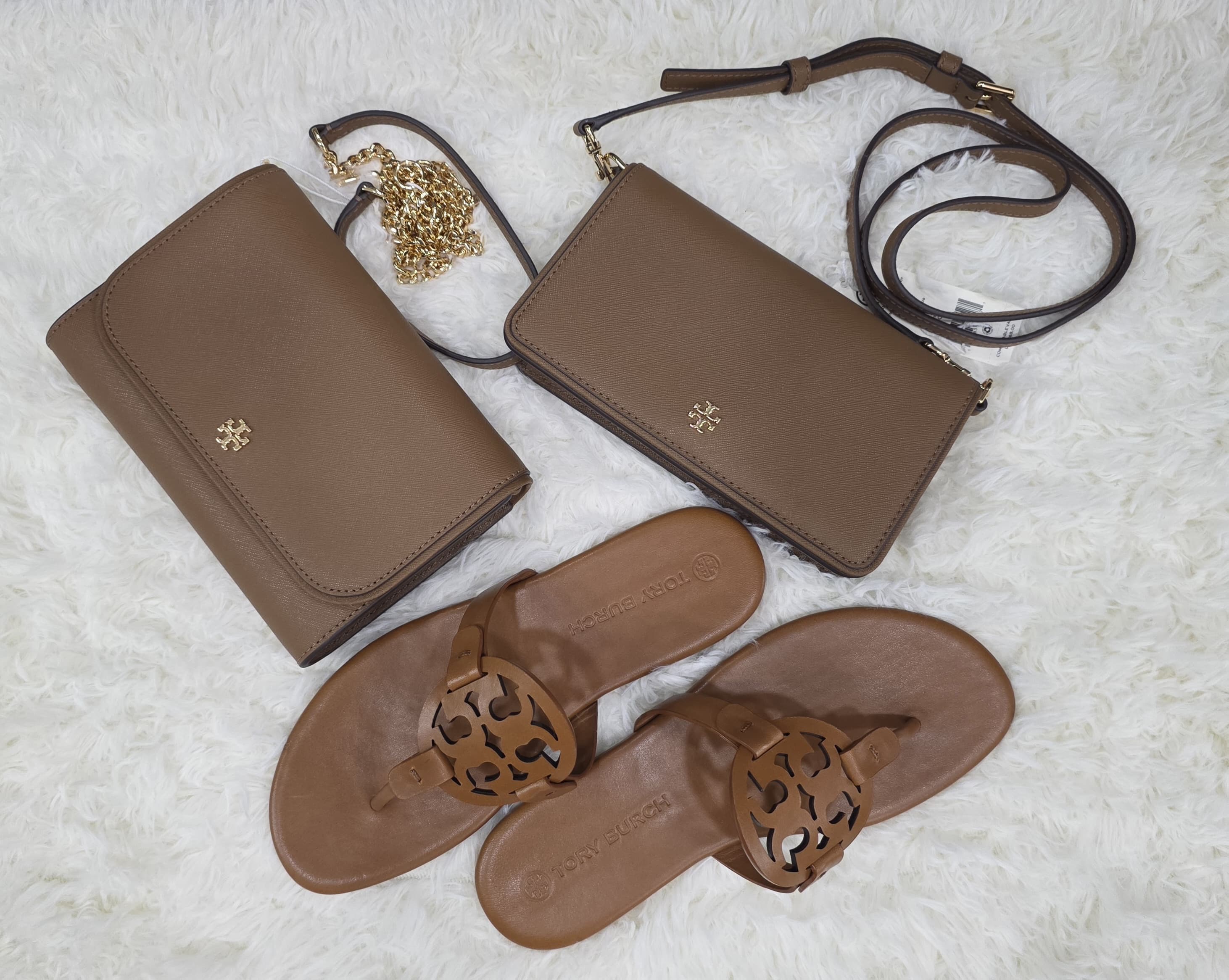 Tory Burch handbags and slippers set photo at The Source Arena JA.